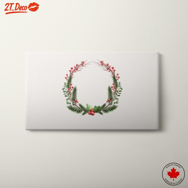 Beautiful Christmas Wreath with Berries and Greens