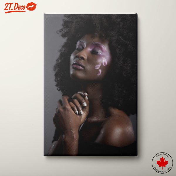 Stylish Afro Art Portrait with Glitter
