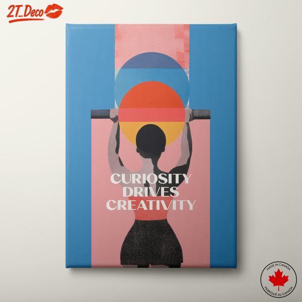 Motivational Figure Art Featuring Colorful Circles