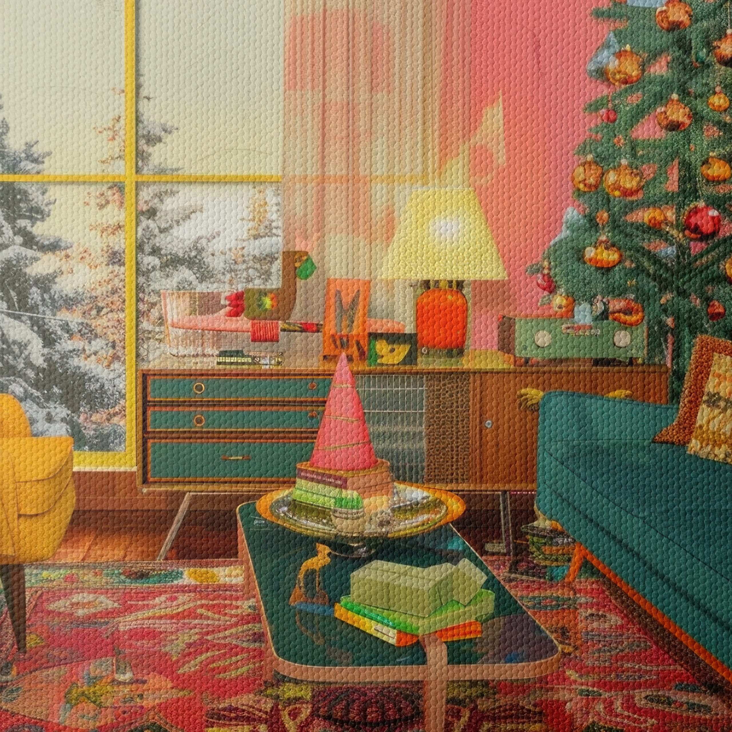 Vibrant Cozy Interior with Christmas Tree - Image 4