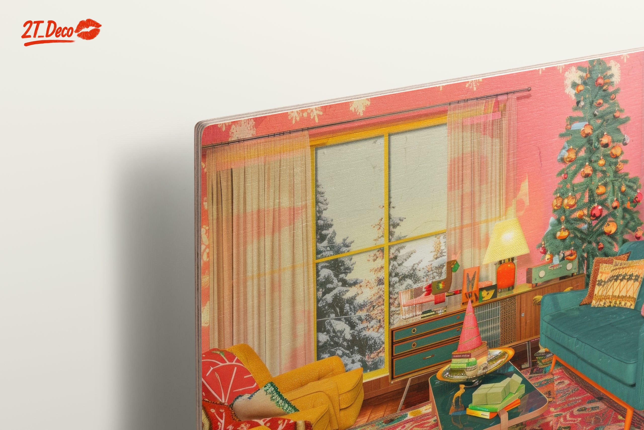 Vibrant Cozy Interior with Christmas Tree - Image 15