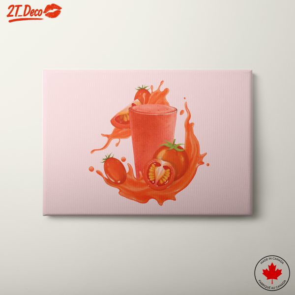 Vibrant Abstract Tomato Juice Art