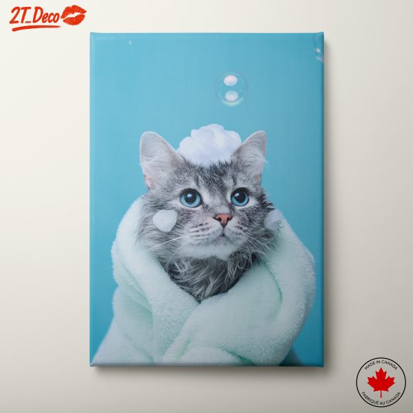 Cute Cat Bathing with Bubbles