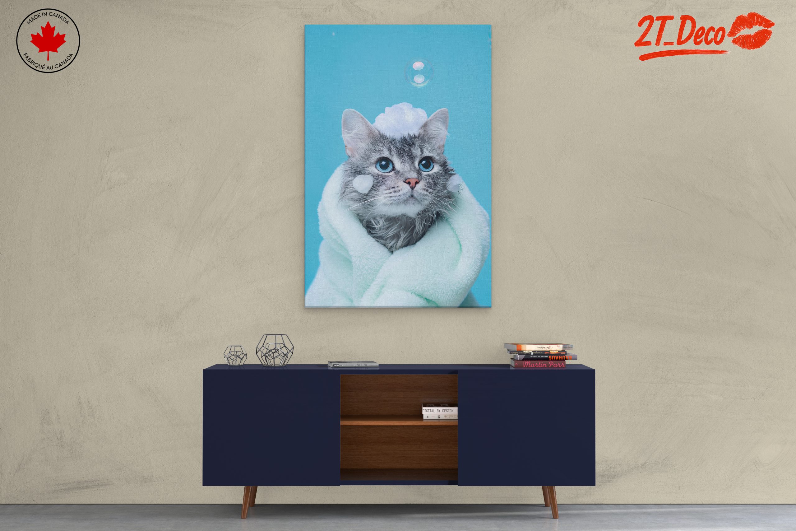 Cute Cat Bathing with Bubbles - Image 3