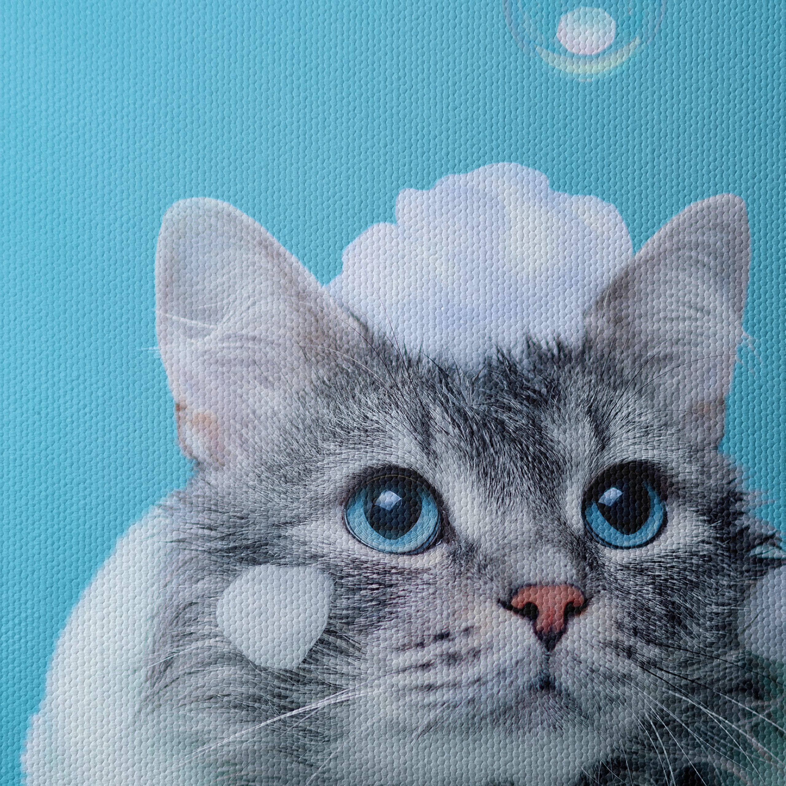 Cute Cat Bathing with Bubbles - Image 4