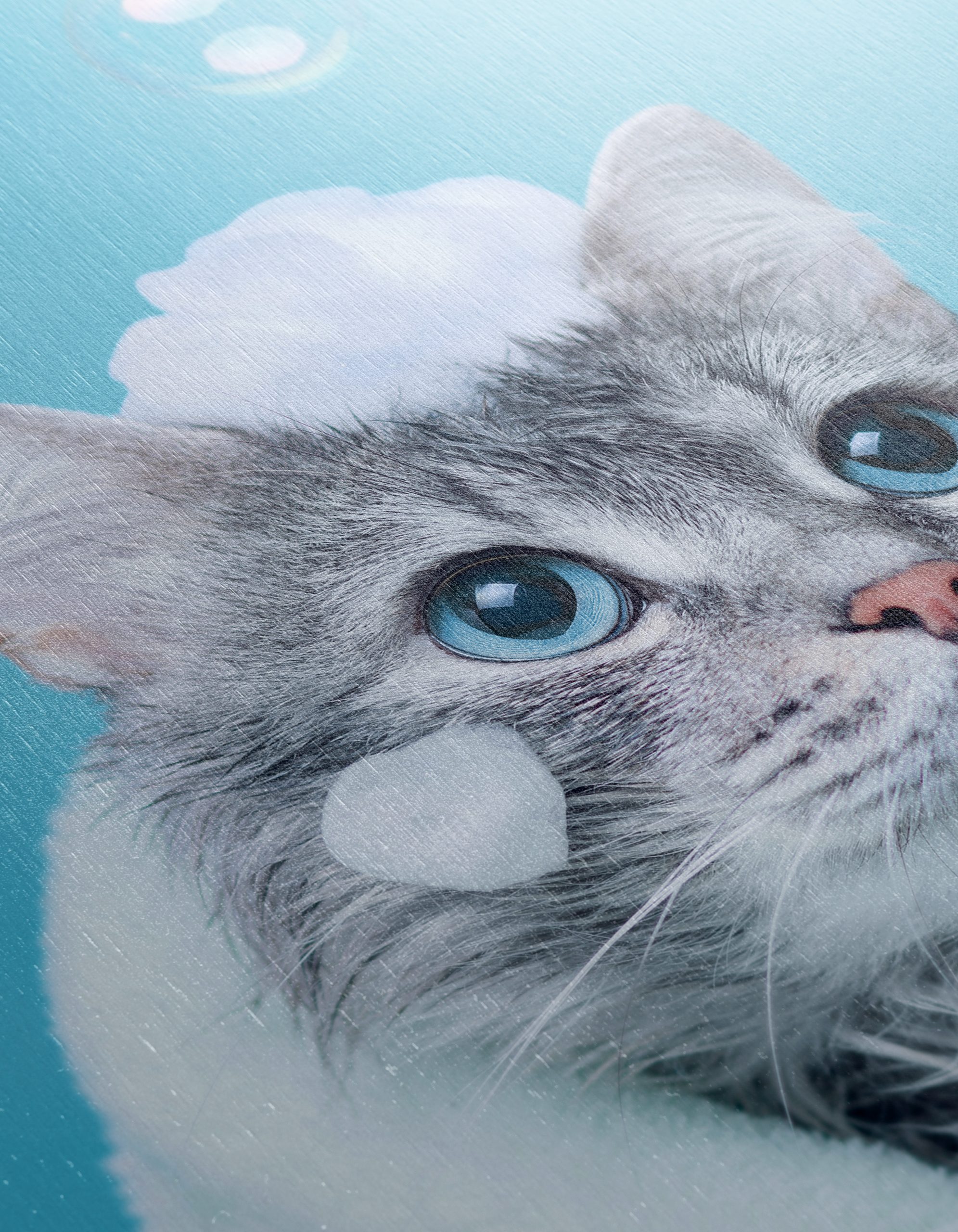 Cute Cat Bathing with Bubbles - Image 12