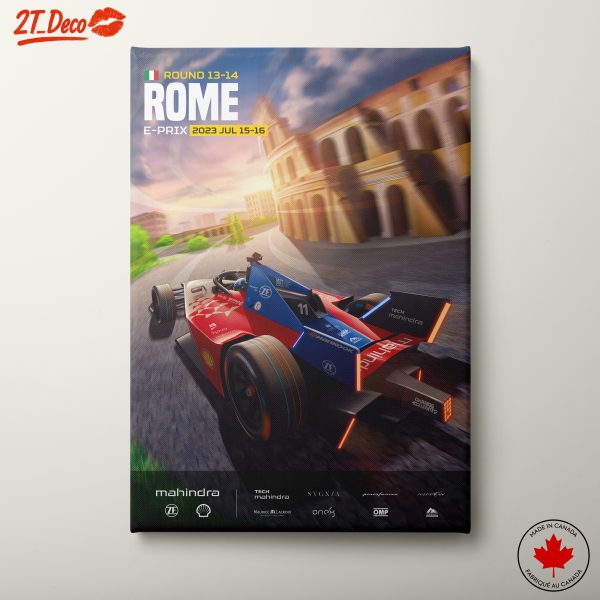 Dynamic Race Scene in Rome City