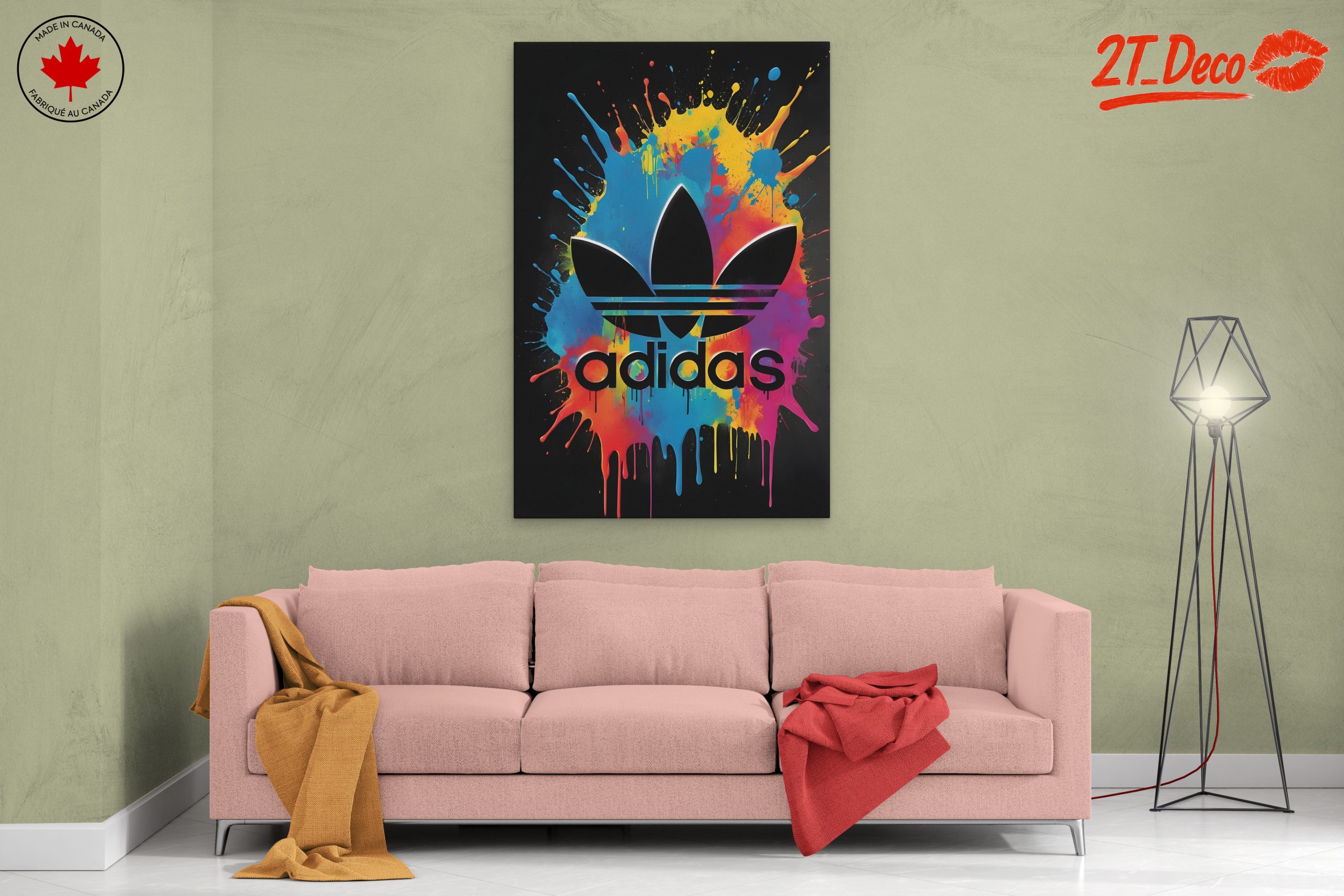 Adidas Logo Art with Color Splash - Image 2