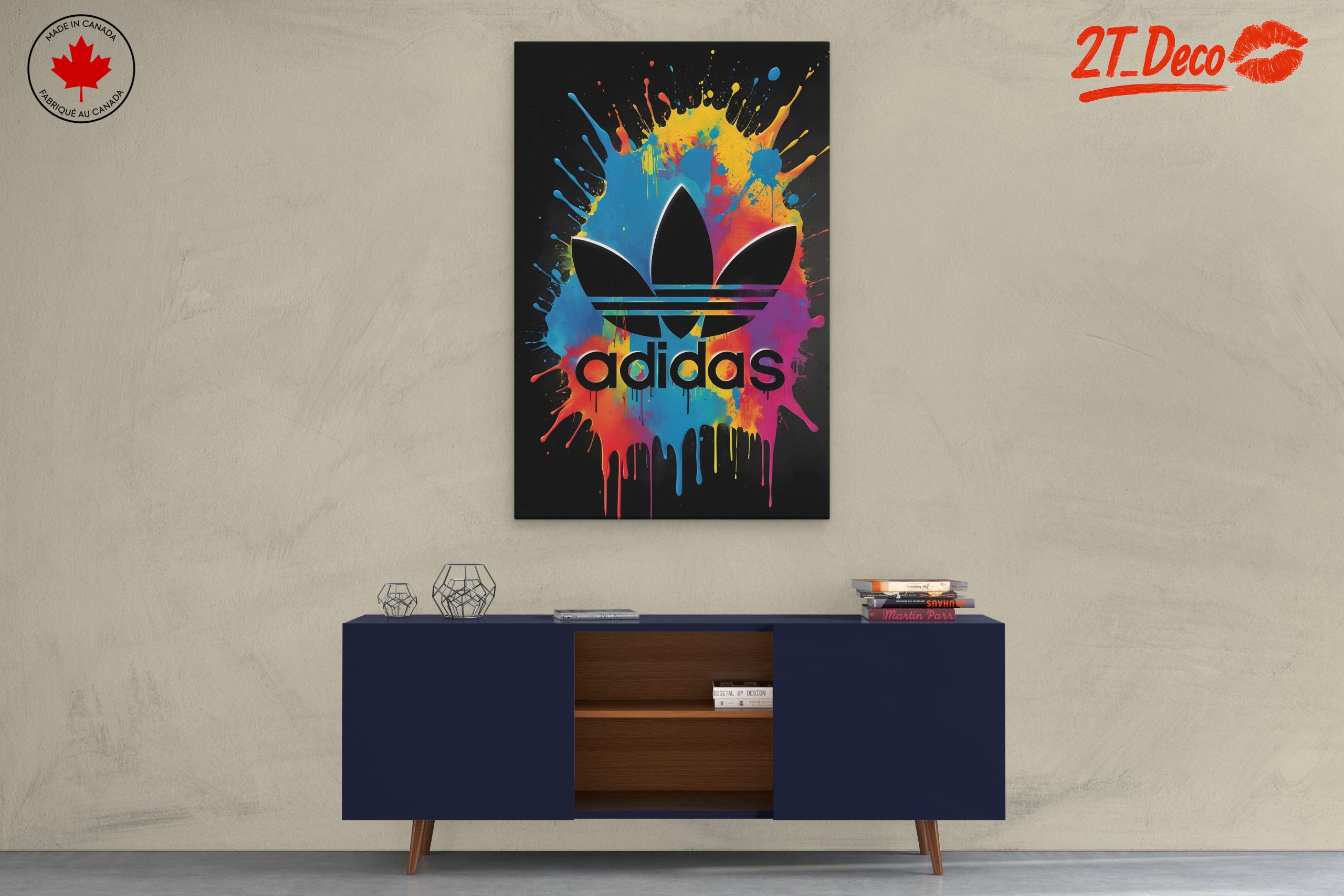 Adidas Logo Art with Color Splash - Image 3