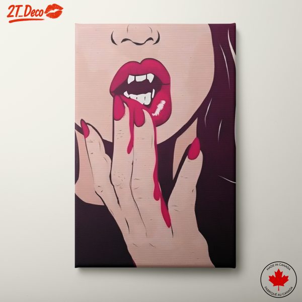 Stylized Vampire Art with Glamorous Elements
