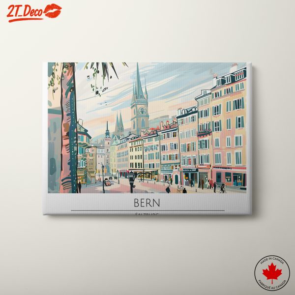 Charming Cityscape Illustration of Bern