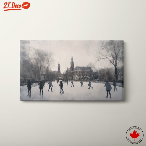 Winter Landscape with Ice Skating