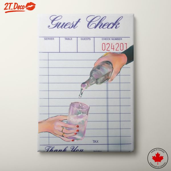 Stylized Restaurant Guest Check Art