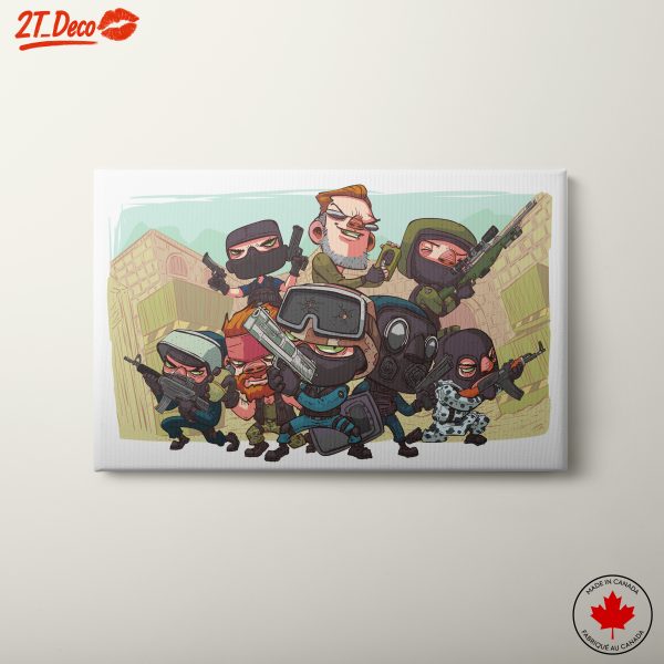 Colorful Cartoon Action Figures in Dynamic Poses