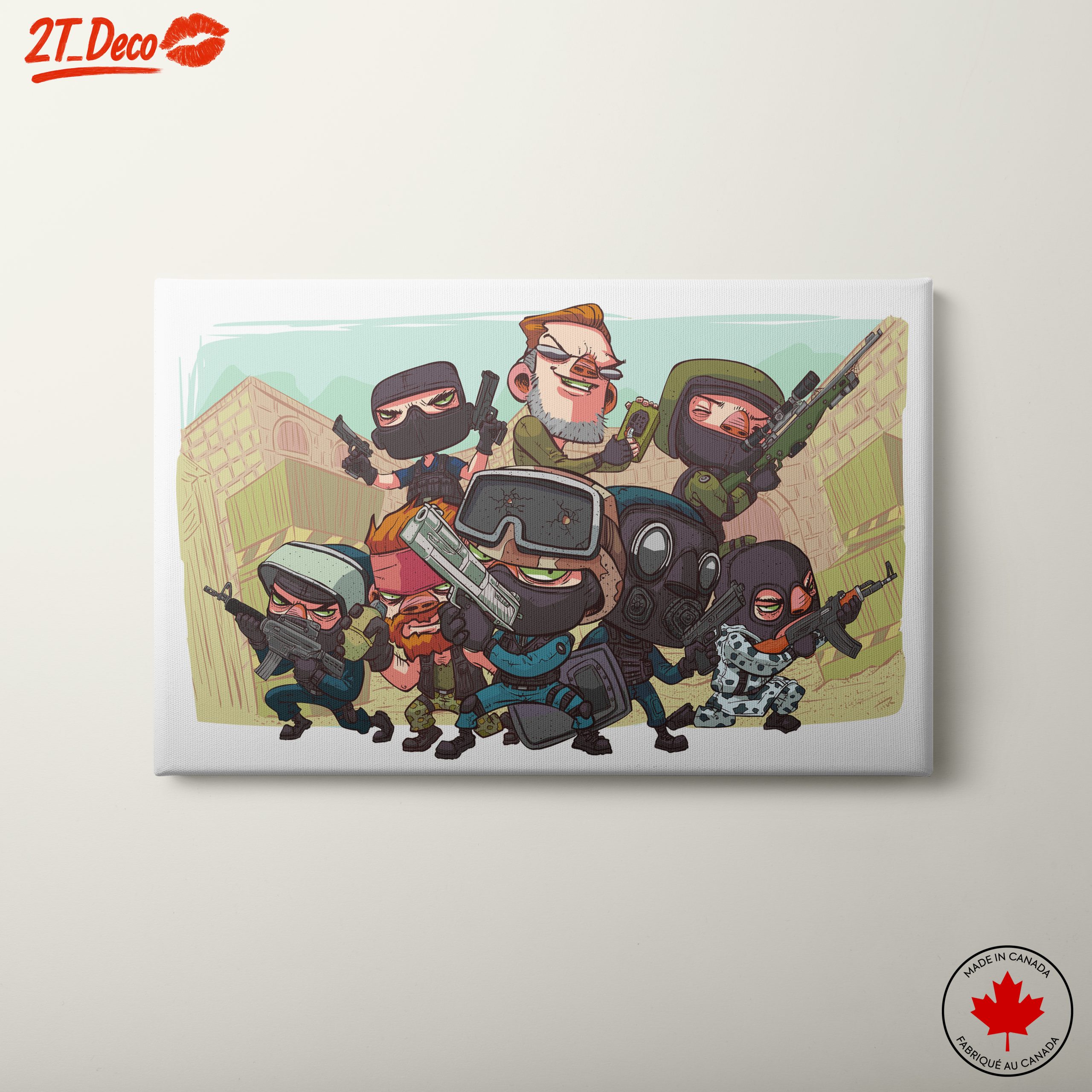 Colorful Cartoon Action Figures in Dynamic Poses
