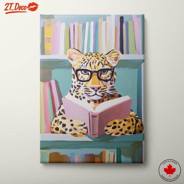 Leopard With Glasses Reading Book