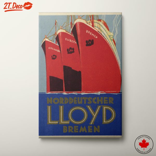 Vintage Travel Poster Featuring Shipping Liners