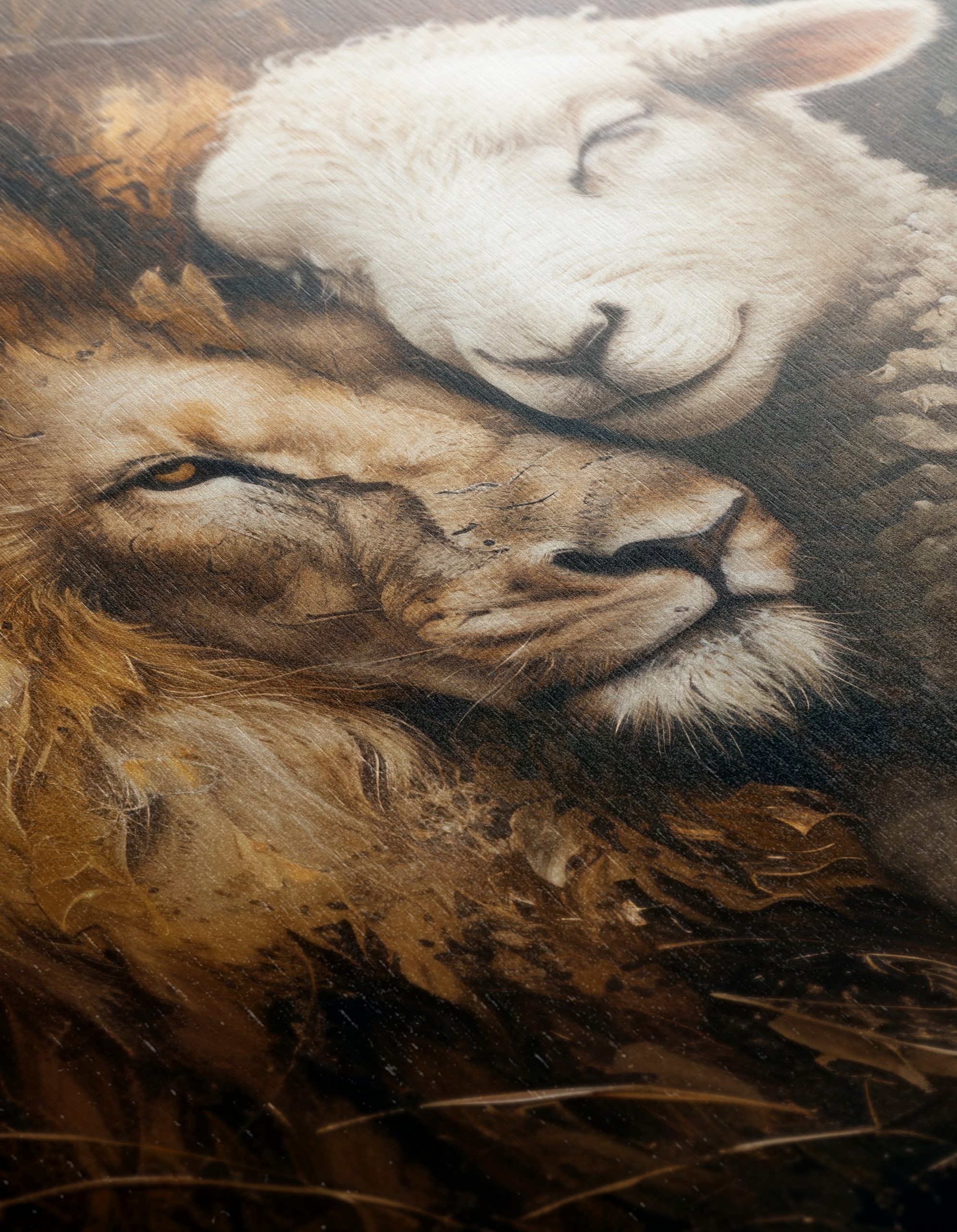 Lion and Sheep Embrace Art - Image 12
