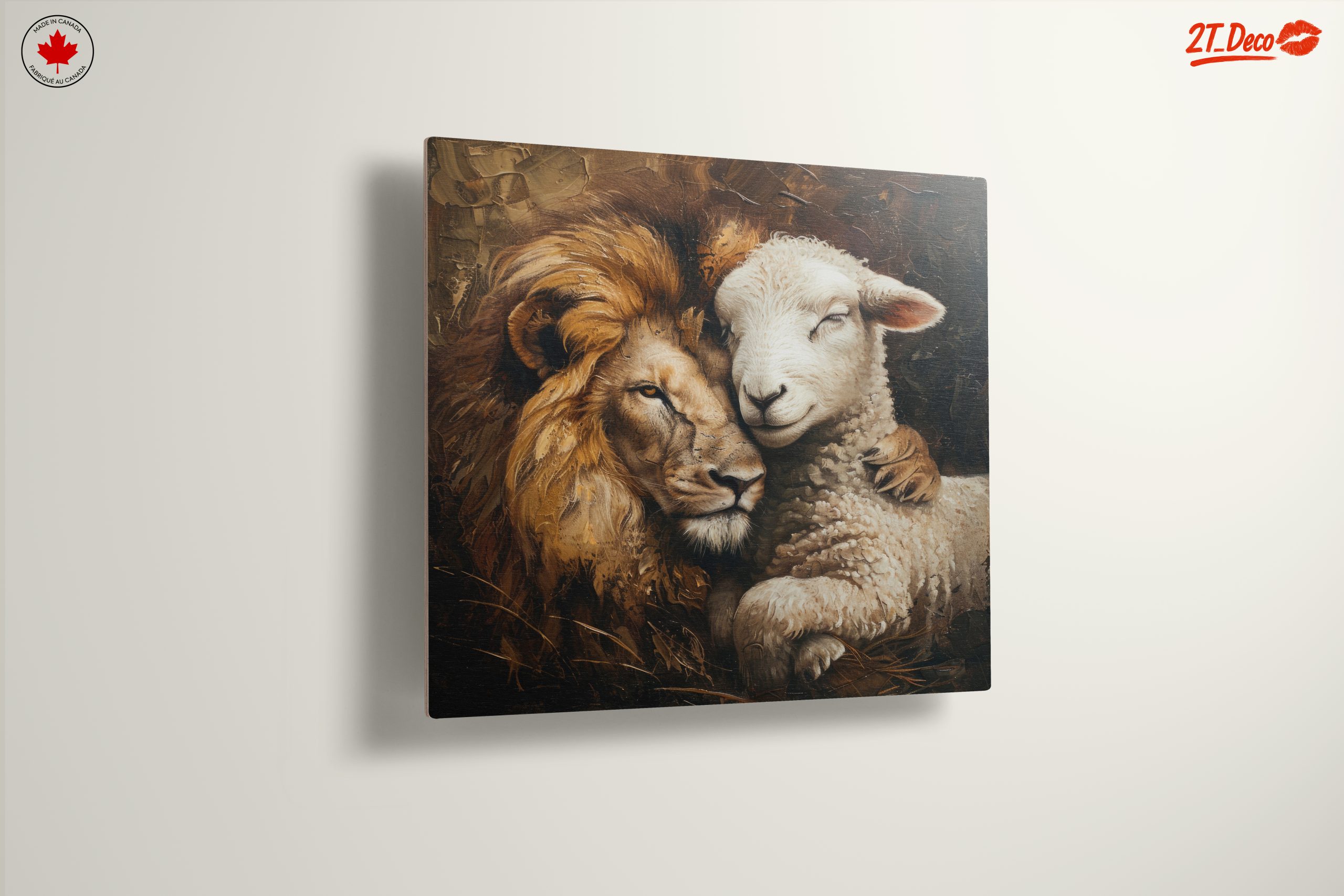Lion and Sheep Embrace Art - Image 13