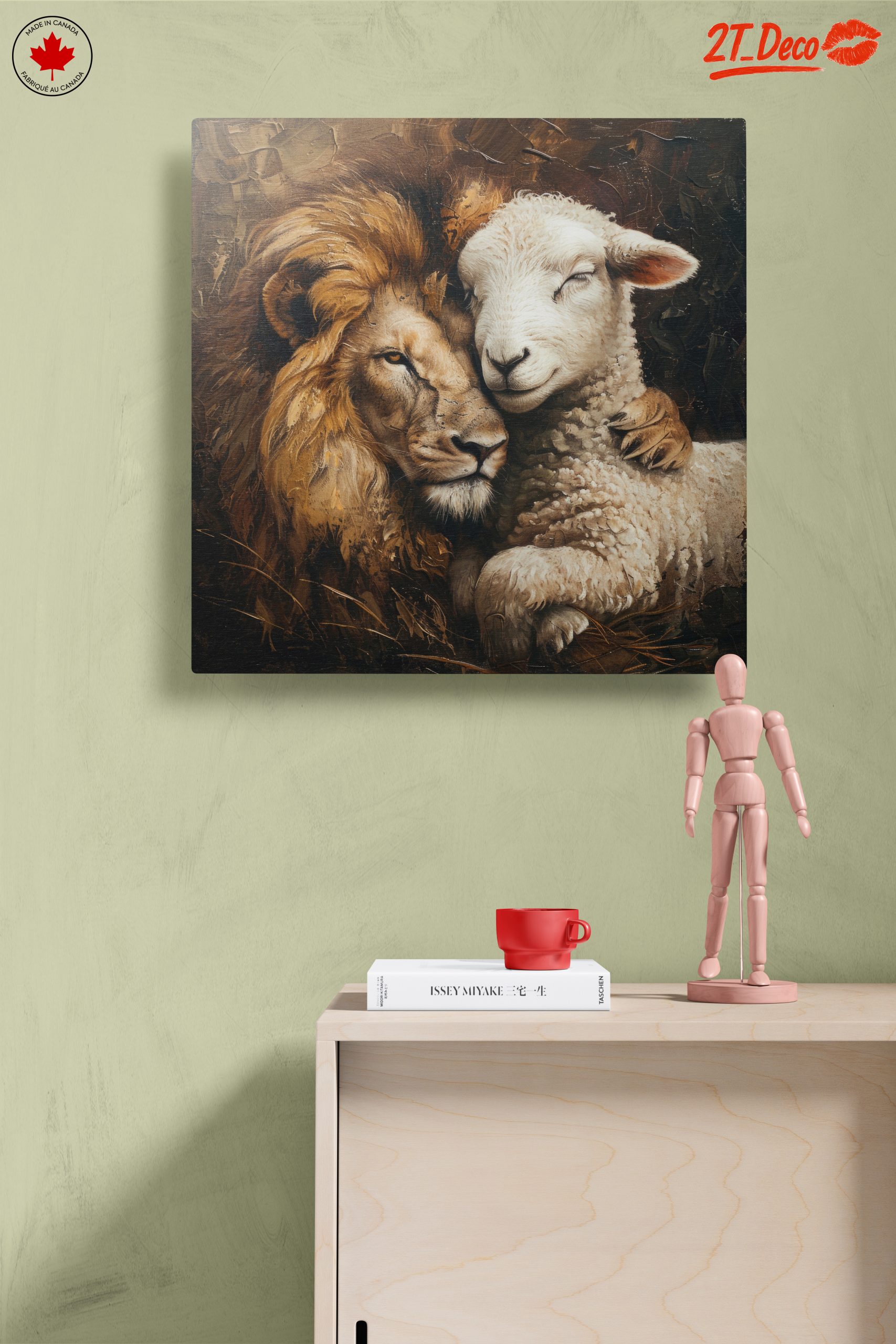 Lion and Sheep Embrace Art - Image 14