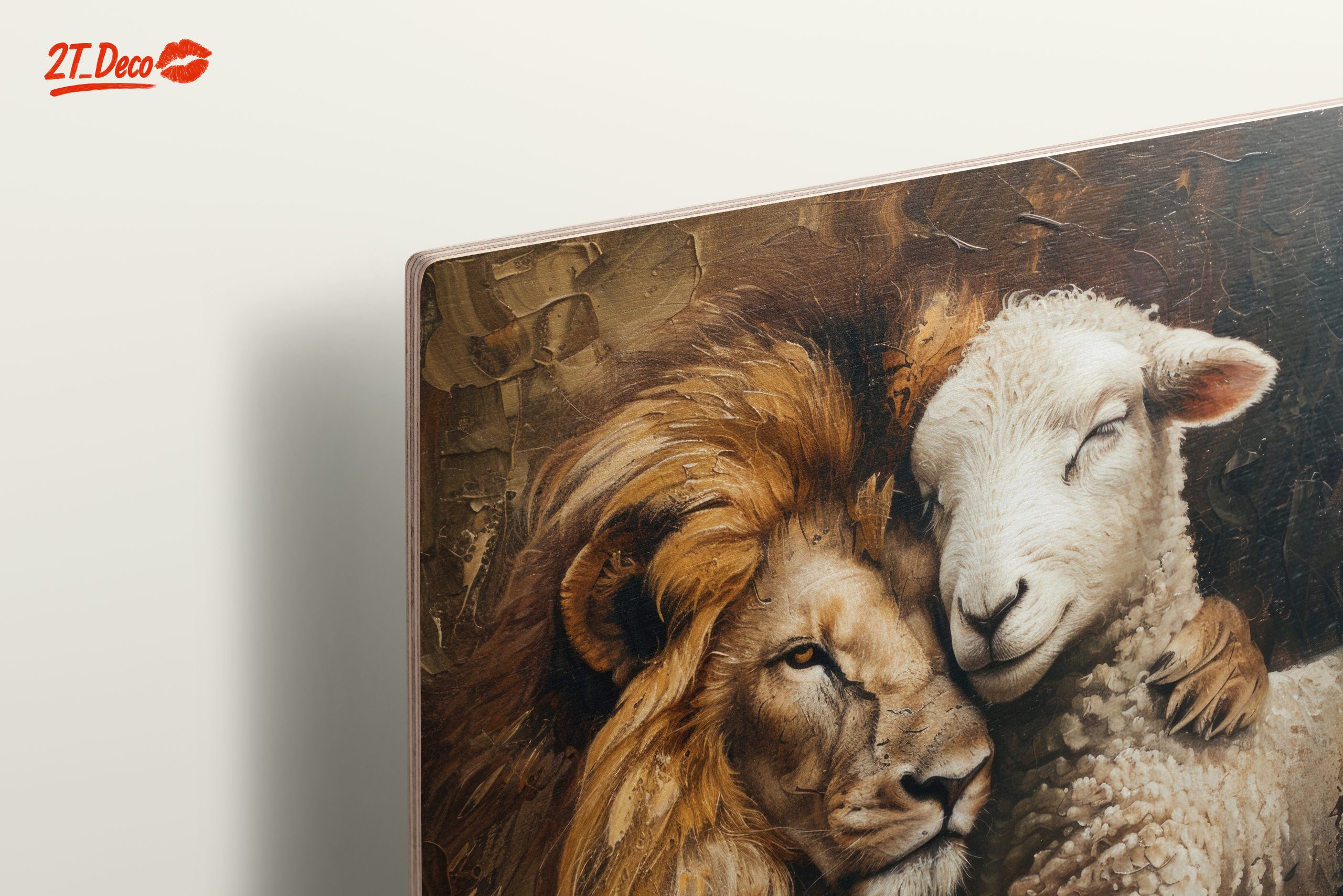 Lion and Sheep Embrace Art - Image 15