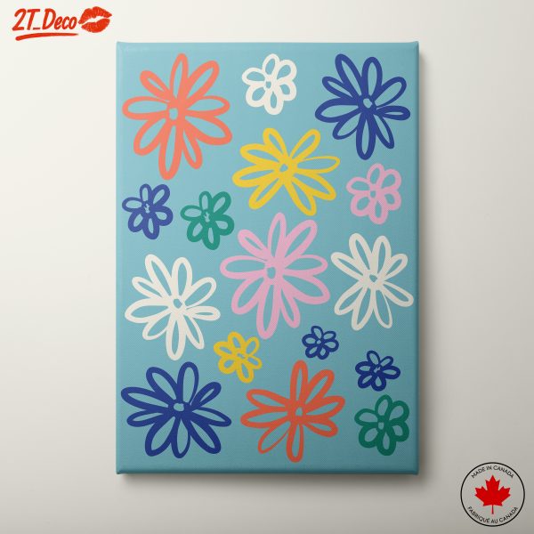 Colorful Abstract Floral Art for Modern Spaces