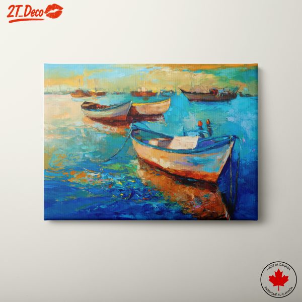 Vibrant Boats on Tranquil Waters