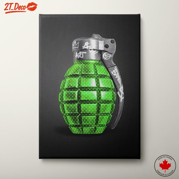 Vibrant Contemporary Pop Art Grenade