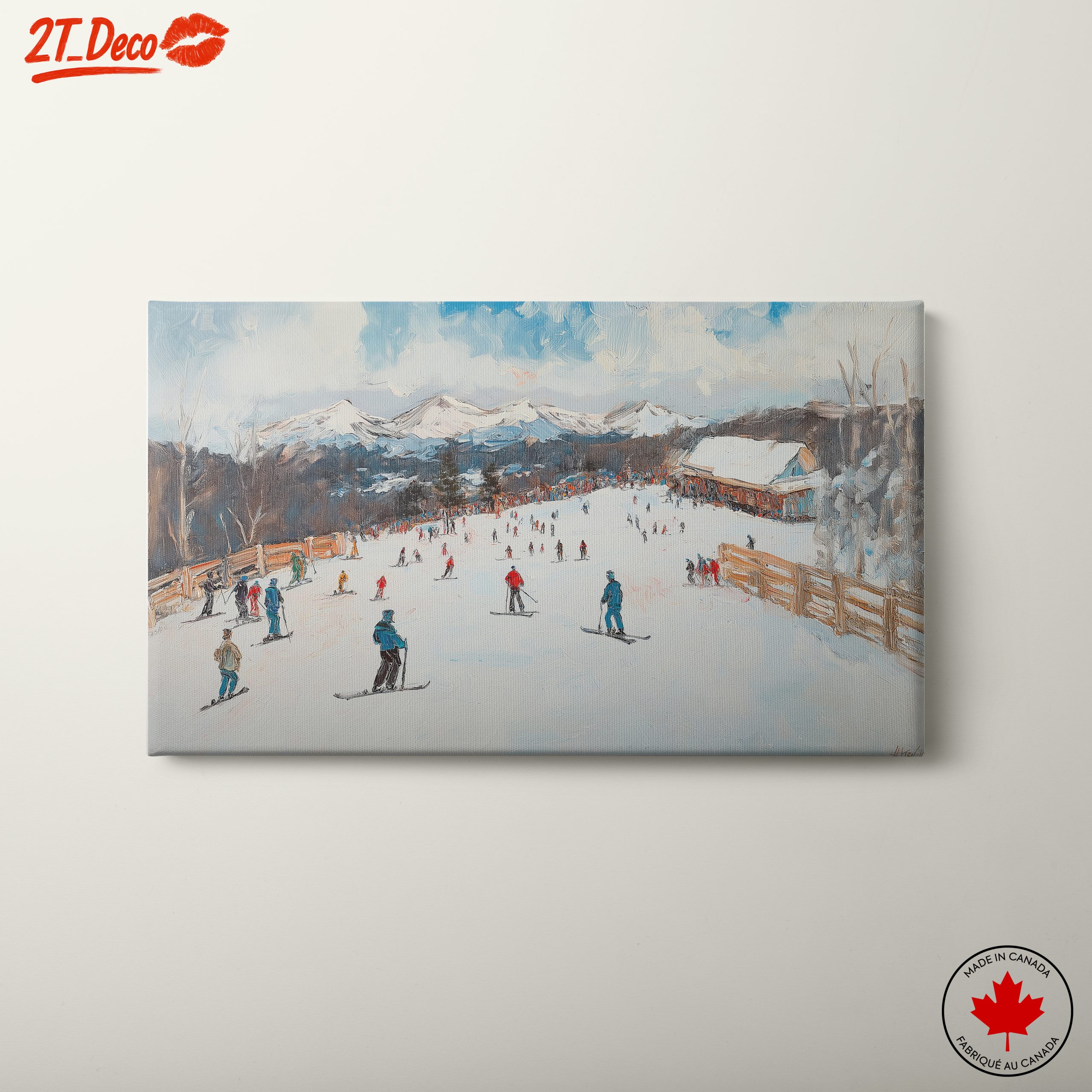 Scenic Winter Ski Resort Landscape