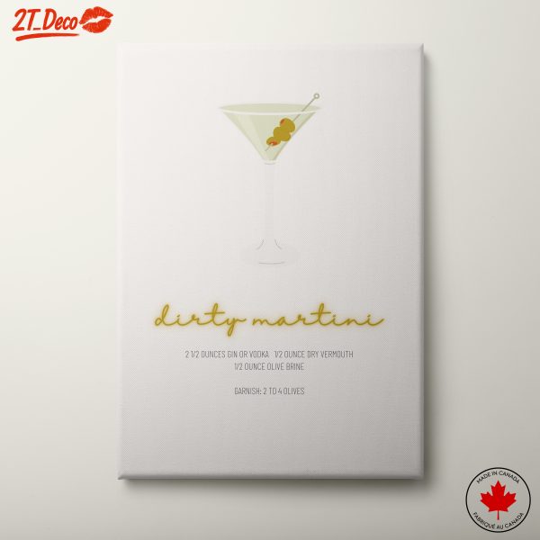 Dirty Martini Cocktail Recipe Art