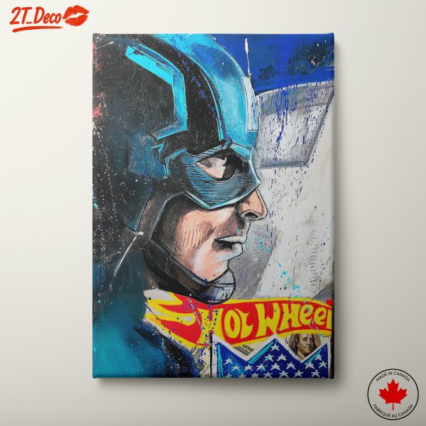 Dynamic Captain America Artwork in Bold Colors