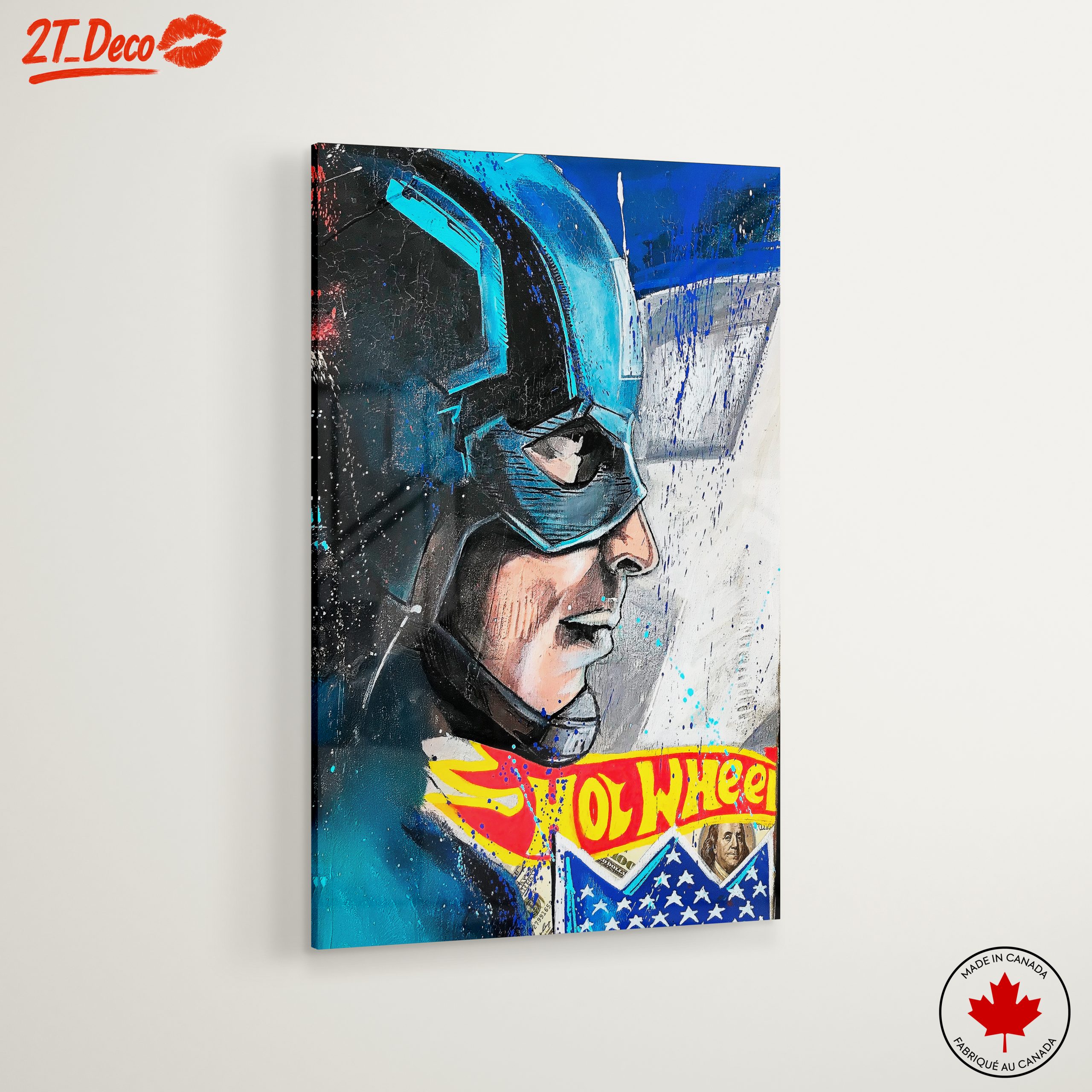 Dynamic Captain America Artwork in Bold Colors - Image 6