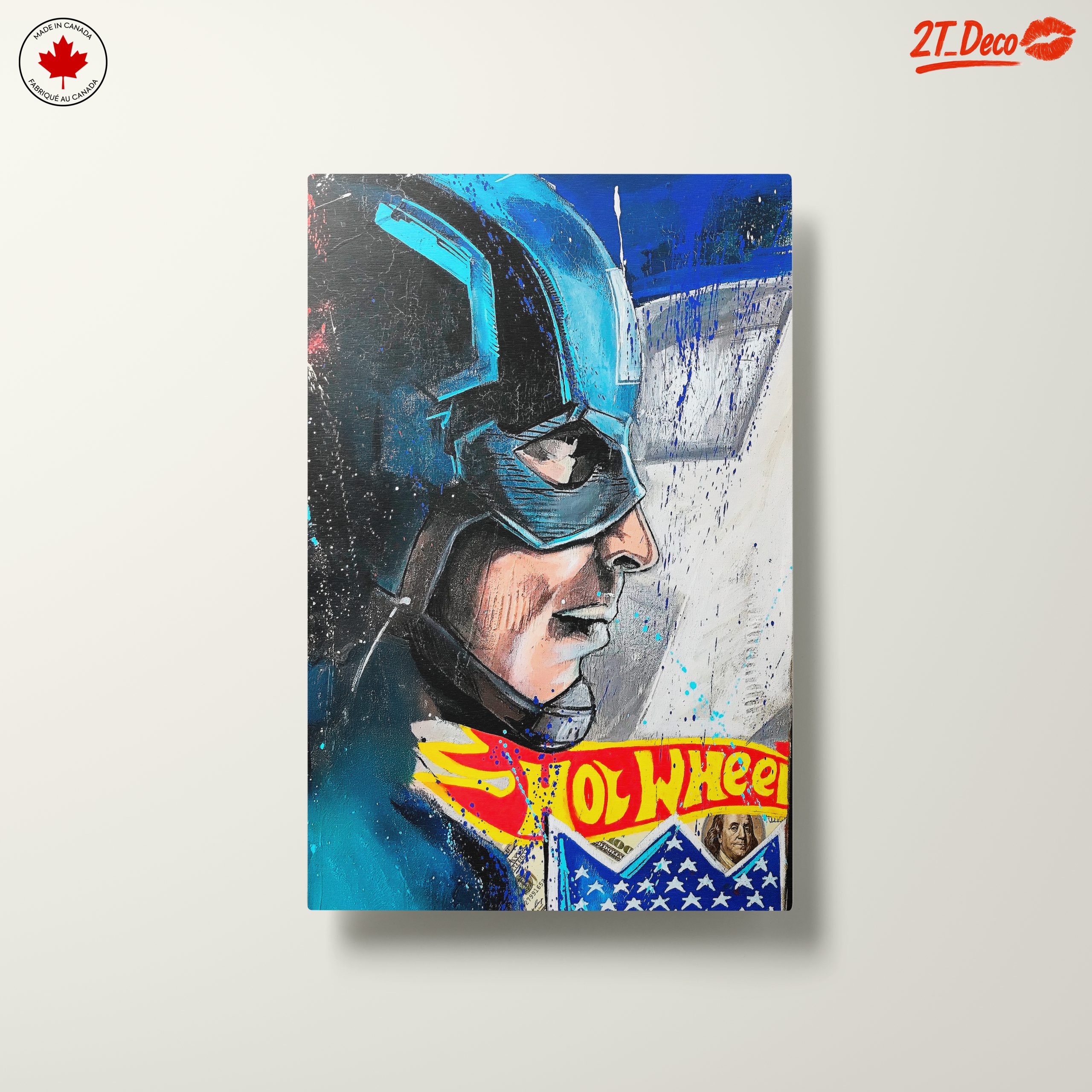 Dynamic Captain America Artwork in Bold Colors - Image 10