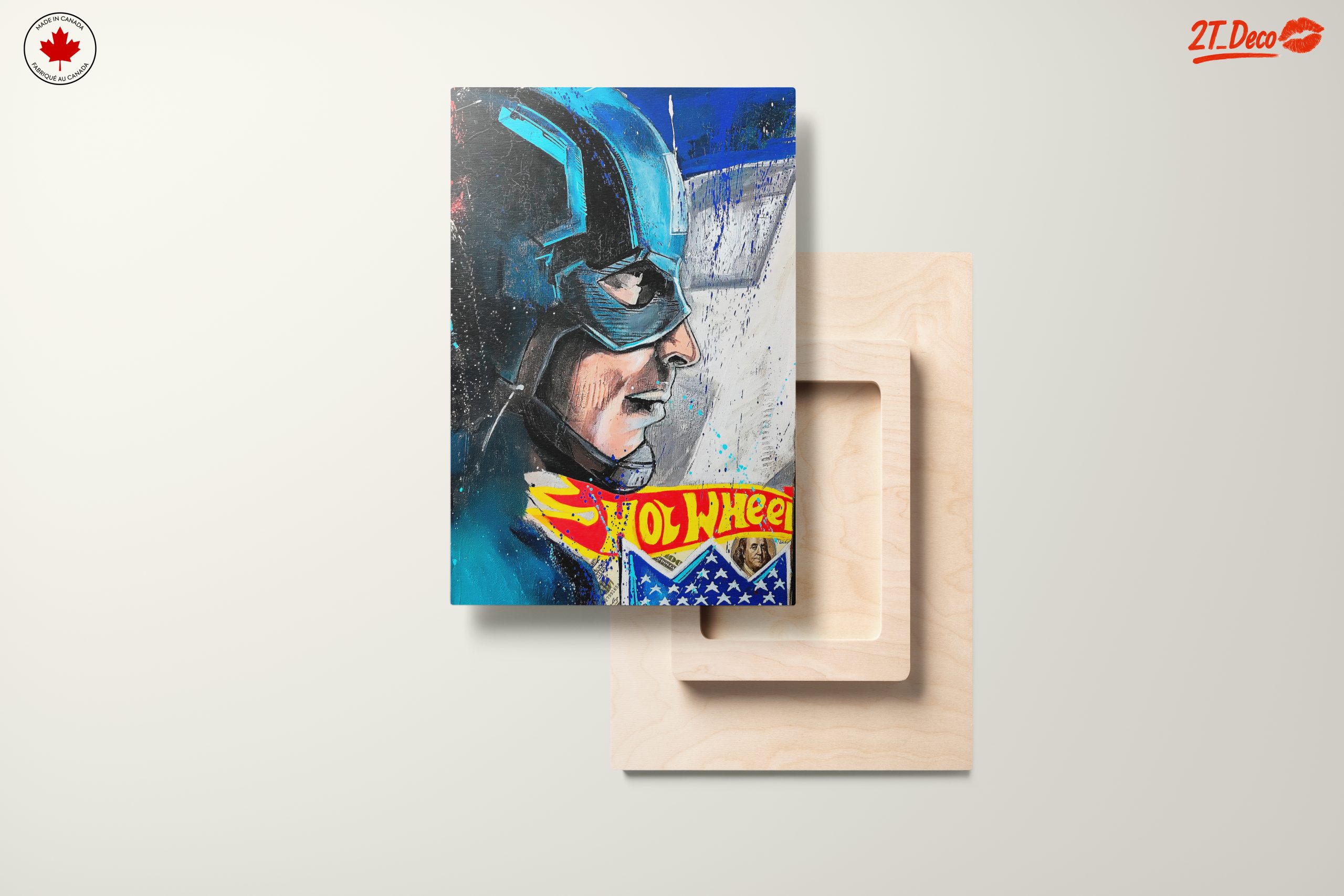 Dynamic Captain America Artwork in Bold Colors - Image 11
