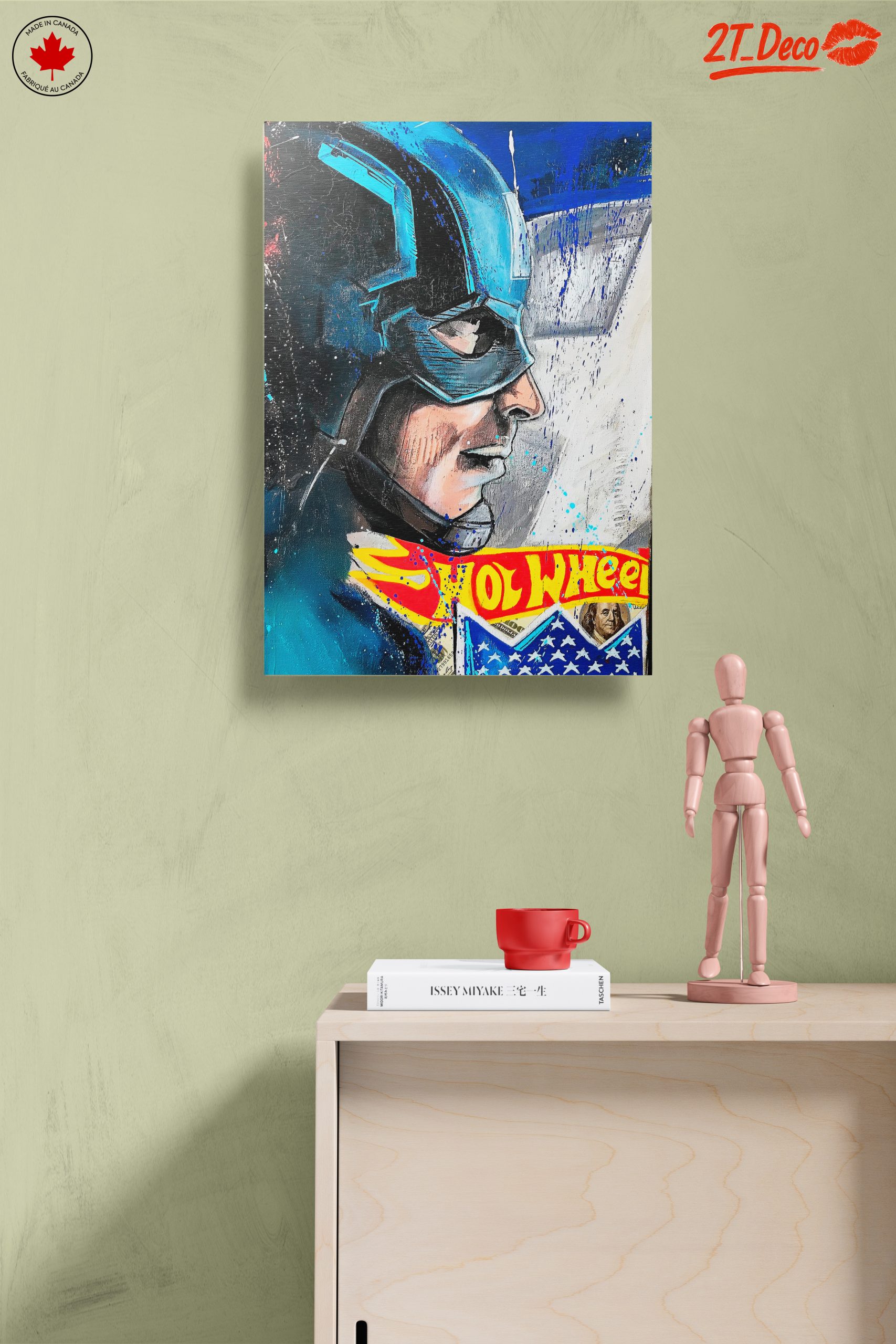 Dynamic Captain America Artwork in Bold Colors - Image 14