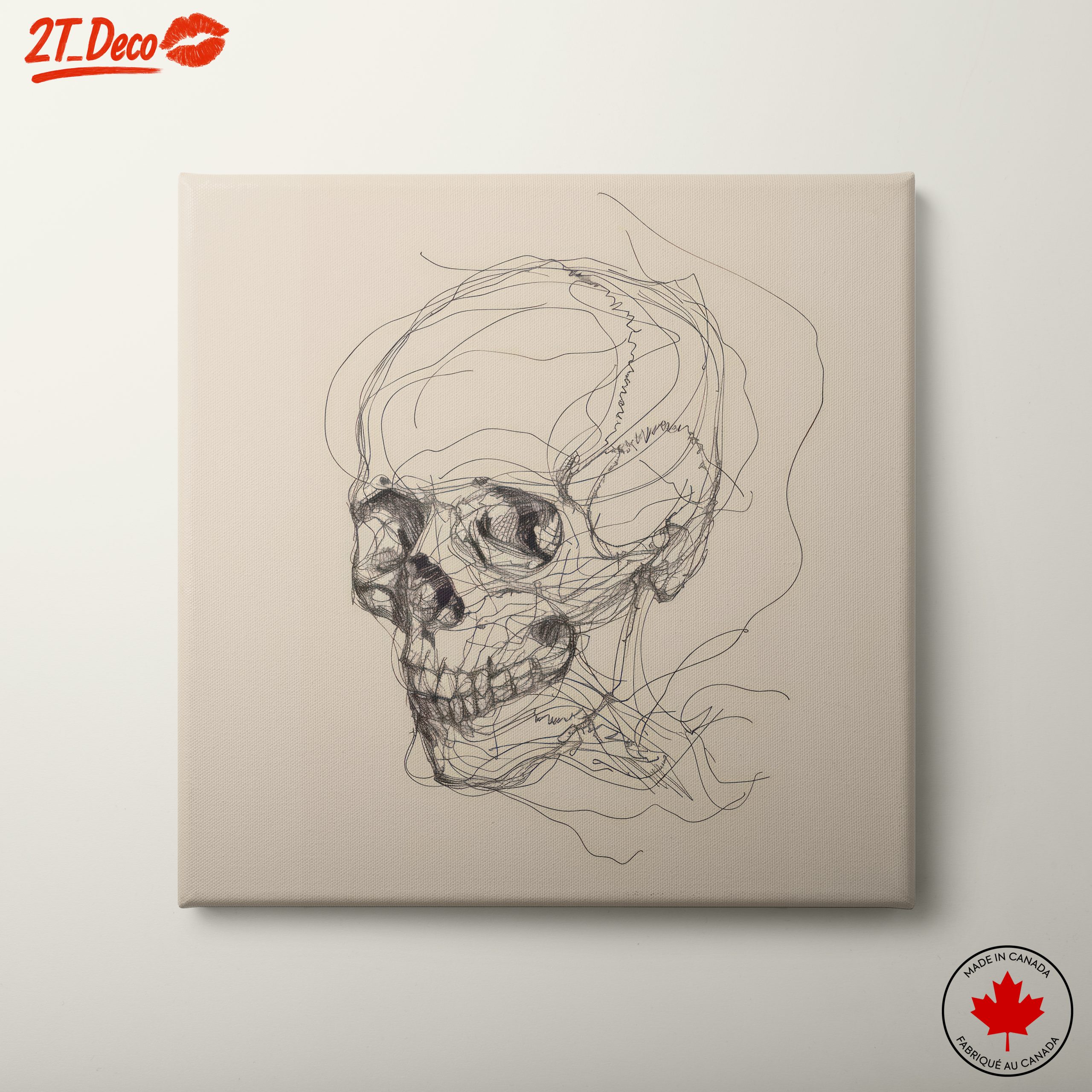 Stylized Skull Portrait Art
