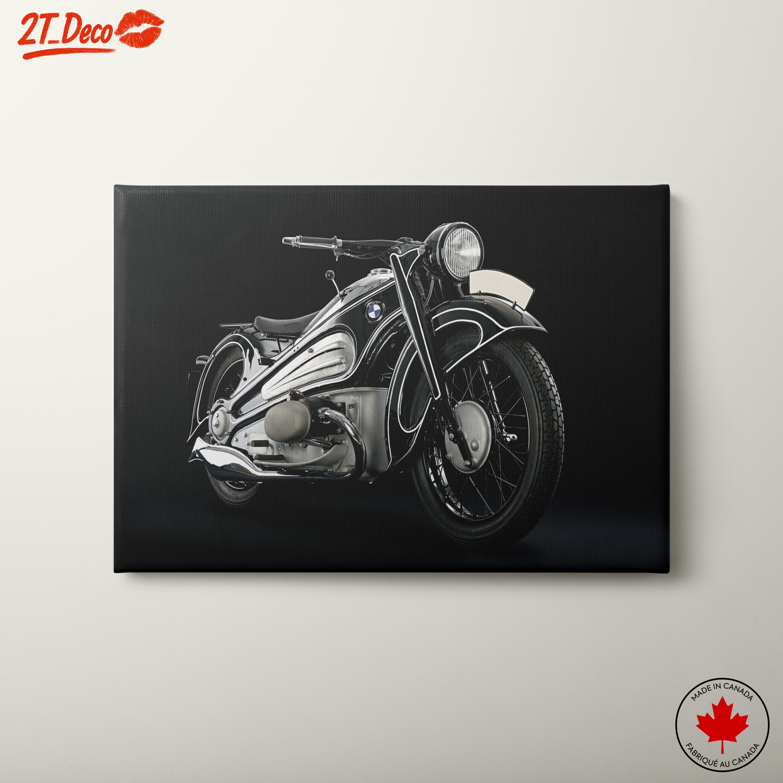 Vintage BMW Motorcycle Art