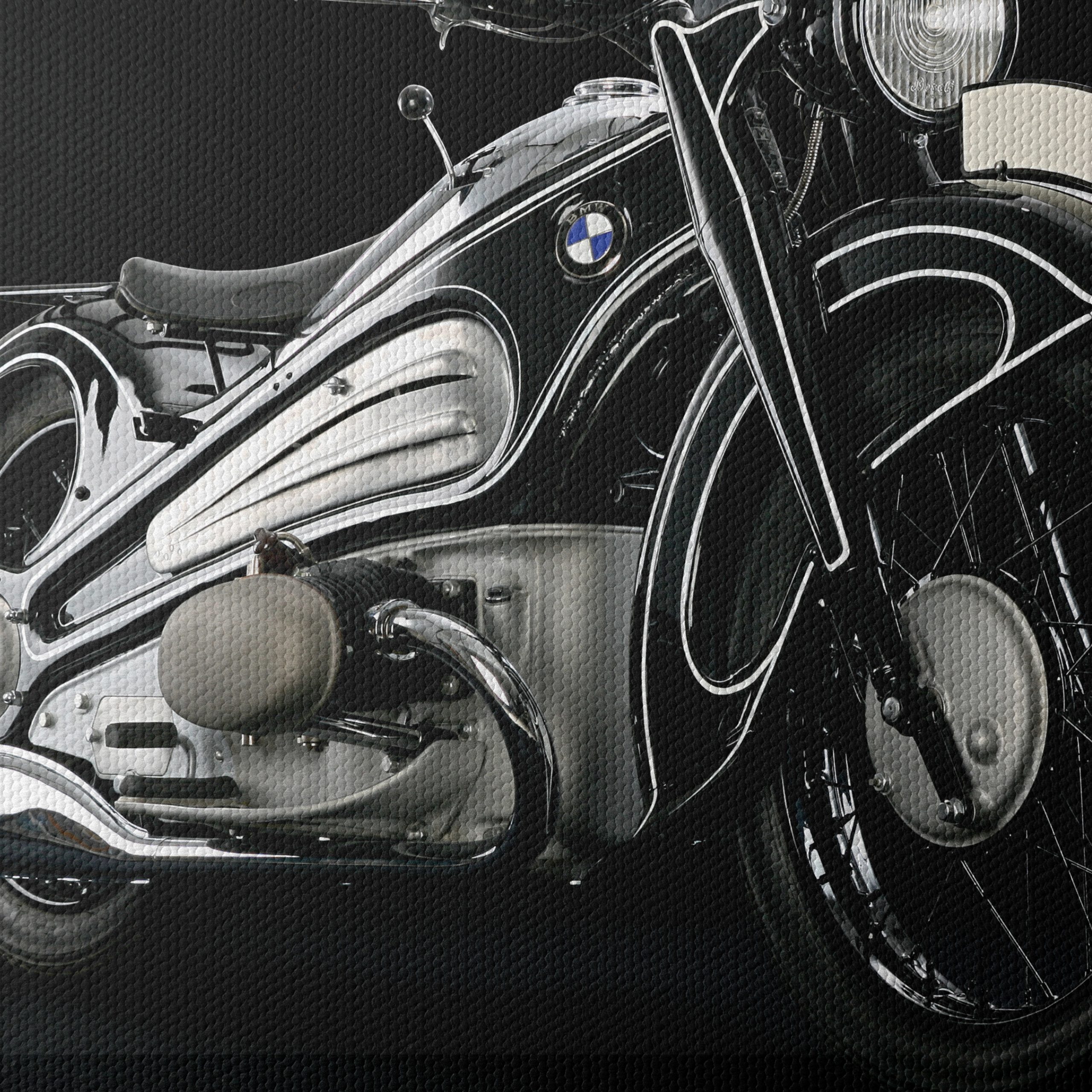 Vintage BMW Motorcycle Art - Image 4