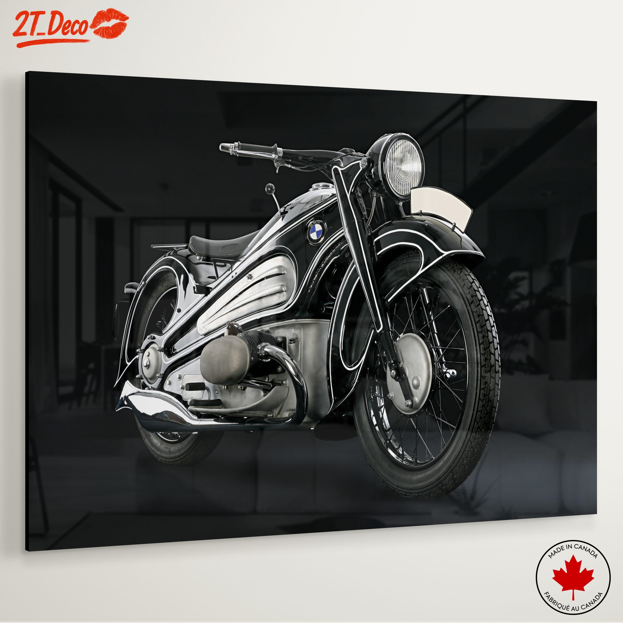 Vintage BMW Motorcycle Art - Image 6