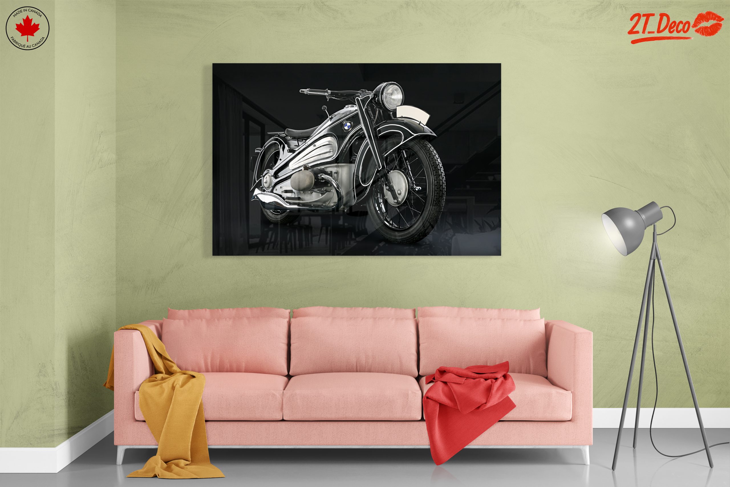 Vintage BMW Motorcycle Art - Image 7