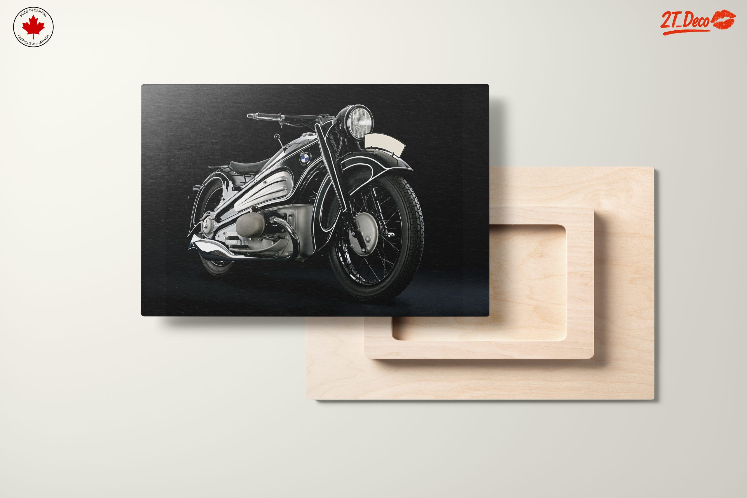 Vintage BMW Motorcycle Art - Image 11