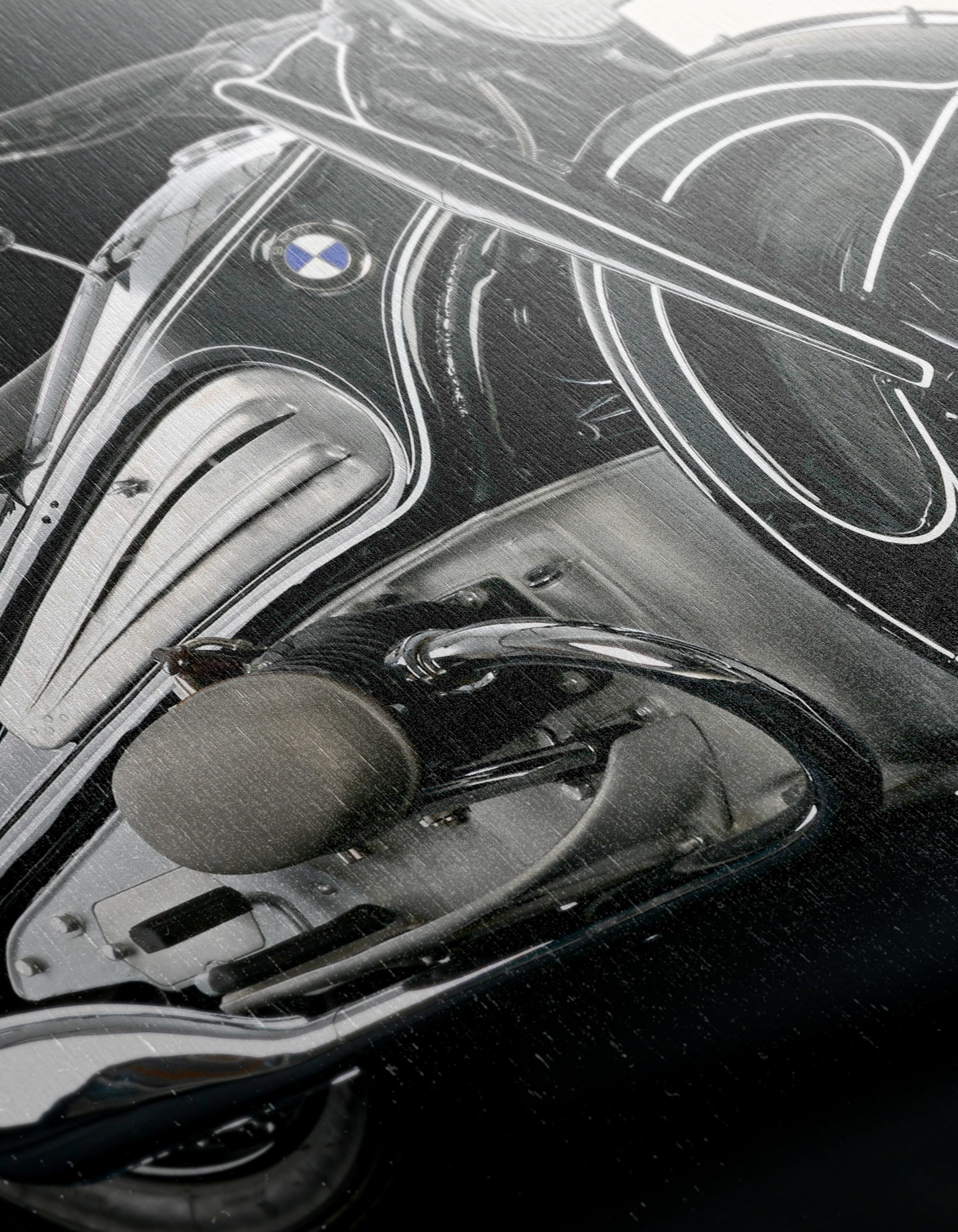 Vintage BMW Motorcycle Art - Image 12