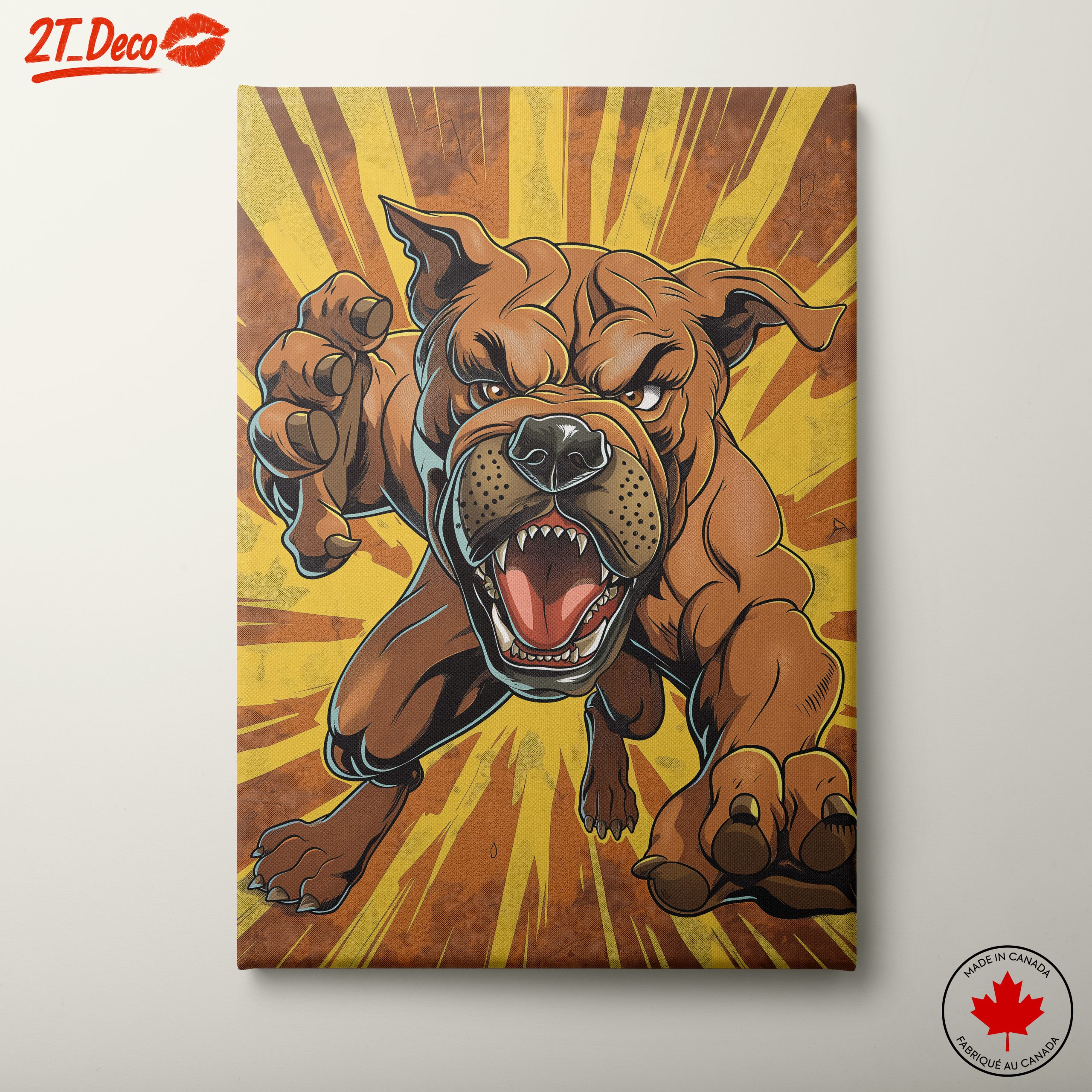Dynamic Artistic Dog Illustration