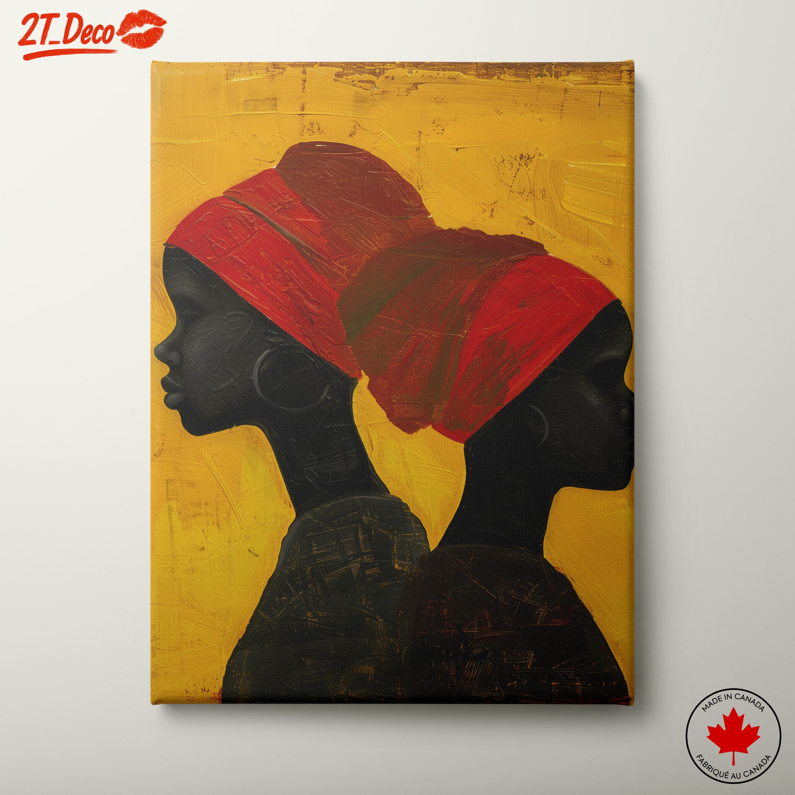 Silhouettes of Women in Afro Art Style