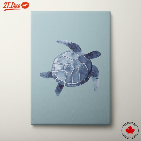 Watercolor Turtle Illustration in Blue