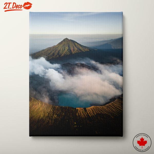 Breathtaking Volcano Landscape with Mist