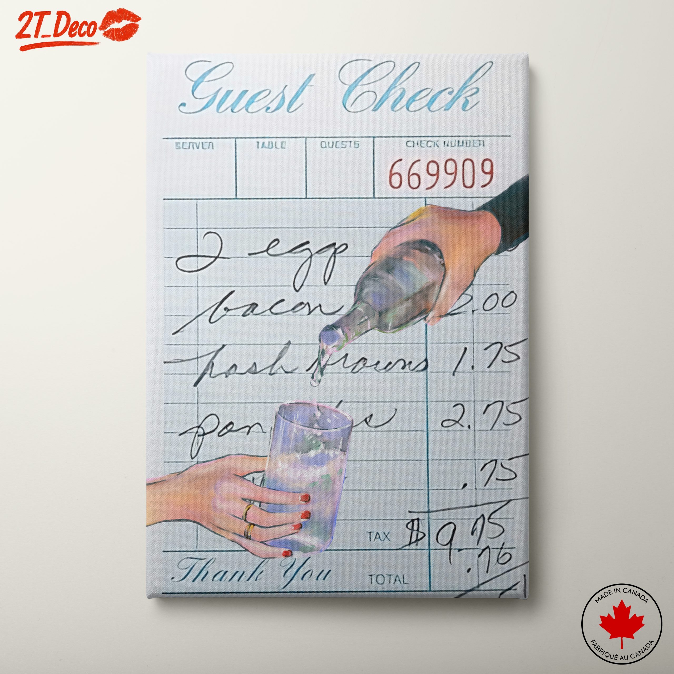 Guest Check Restaurant Life Art