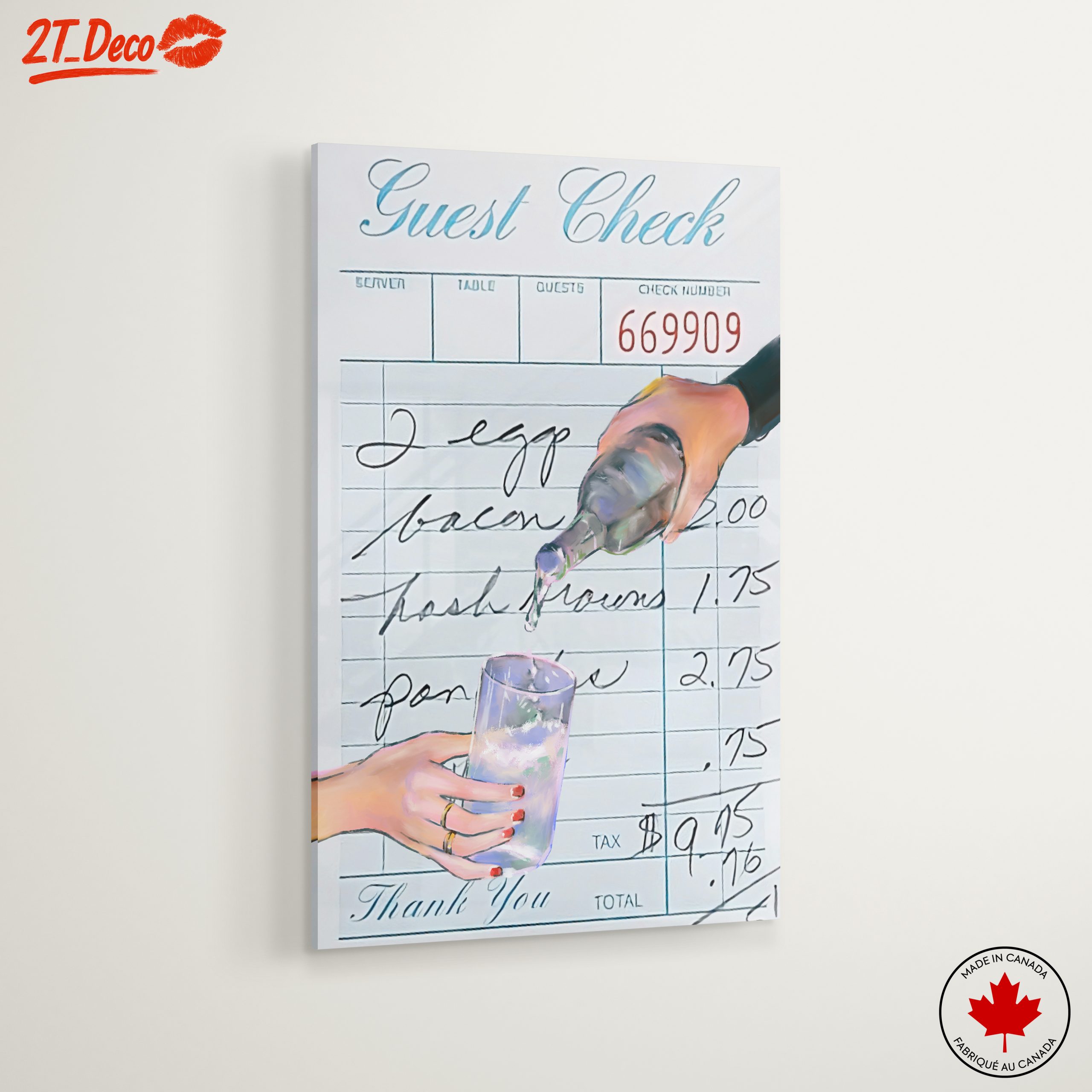 Guest Check Restaurant Life Art - Image 6