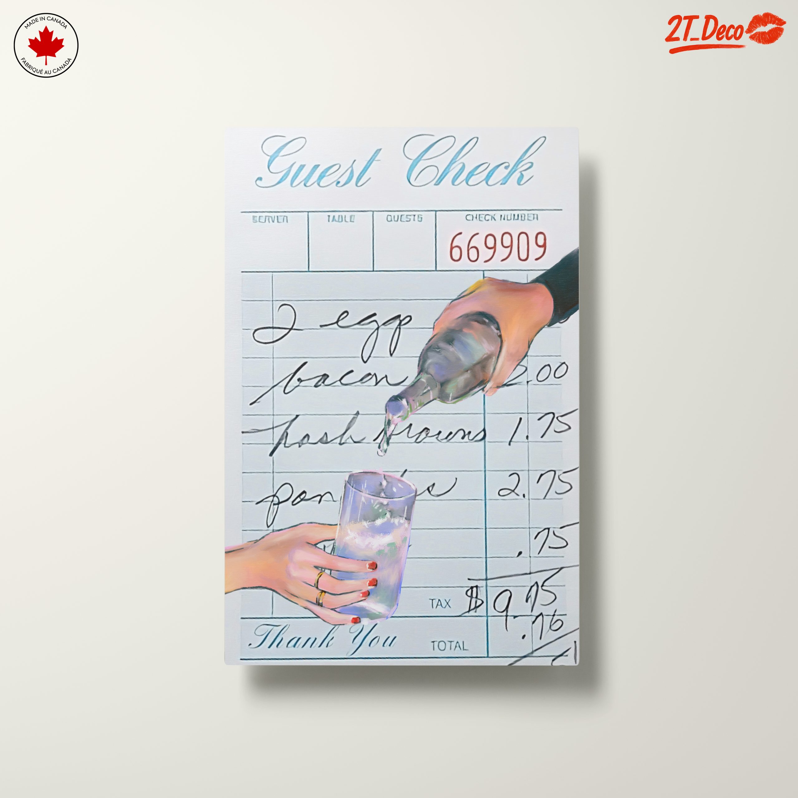 Guest Check Restaurant Life Art - Image 10
