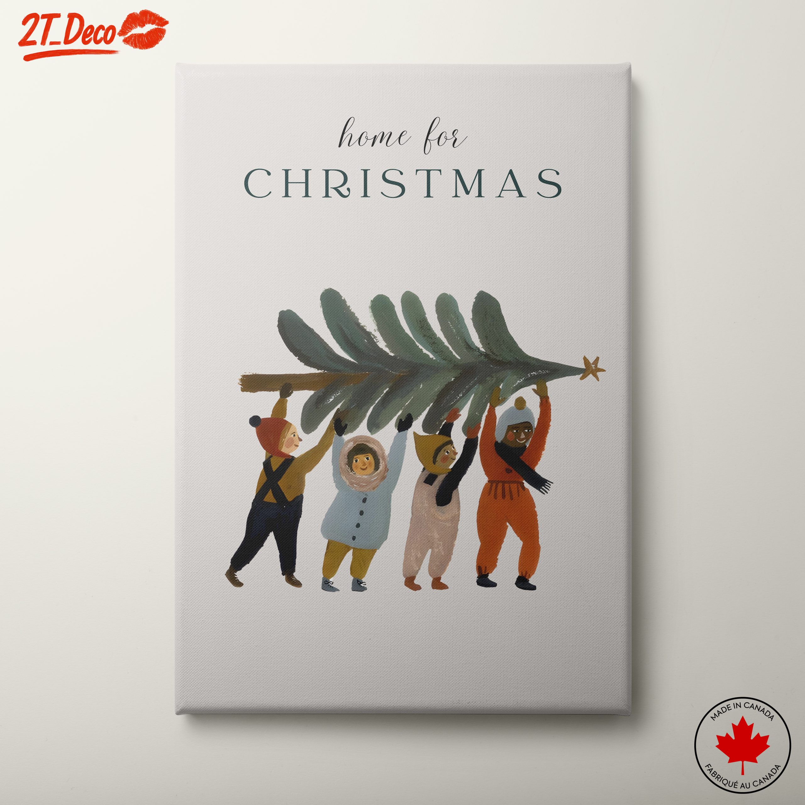 Home for Christmas Holiday Art